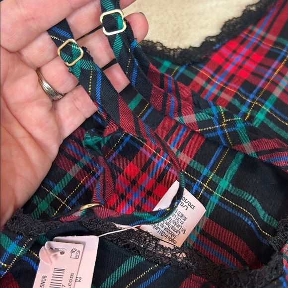 Victoria’s Secret Red Flannel V-Neck Slip Dress Large - Picture 13 of 17
